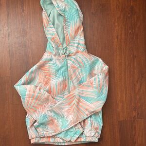 Tropical Print Hooded Jacket